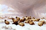 Sheep In Winter by Thomas Sidney Cooper